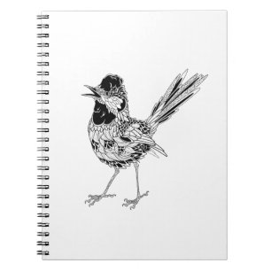 Caderno Espiral Tatuagem do pássaro