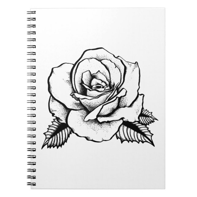 Caderno Espiral tatuagem rosa (Frente)