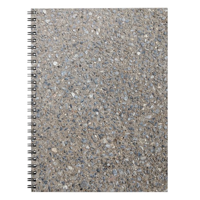 Caderno Espiral Taupe Concrete Cement Blue Aggregate Sidewalk (Frente)