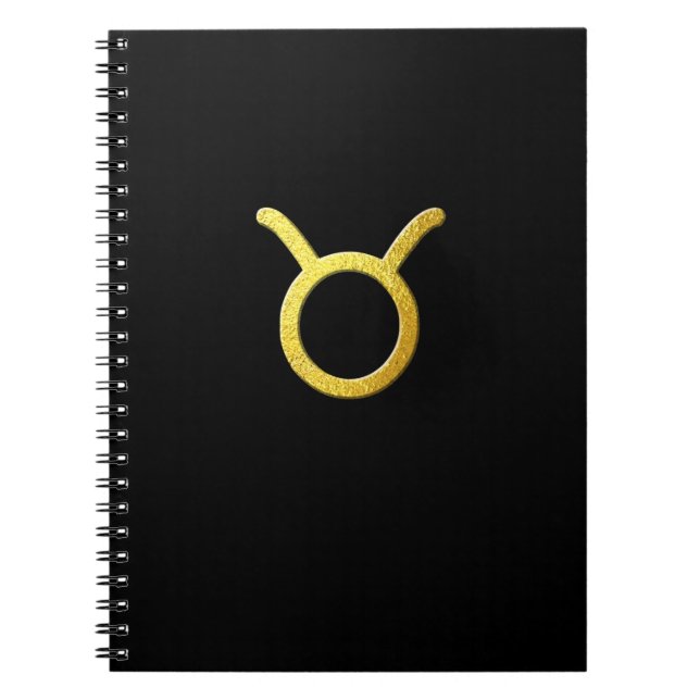 Caderno Espiral Taurus Dourado (Frente)