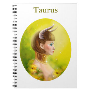 Caderno Espiral Taurus Zodiac Fantasy