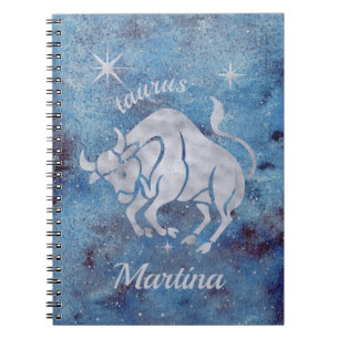 Caderno Espiral Taurus Zodiac - Sinal espiral Notebook