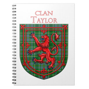 Caderno Espiral Taylor Tartan Scottish Xadrez Lion Rampant