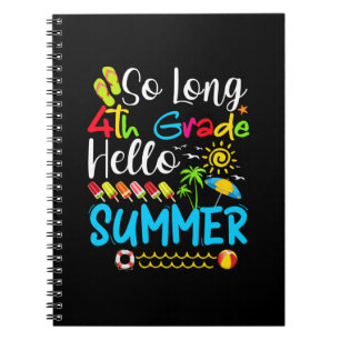 Caderno Espiral Tchau 4ª Série Olá Verão Último Dia de Aula.