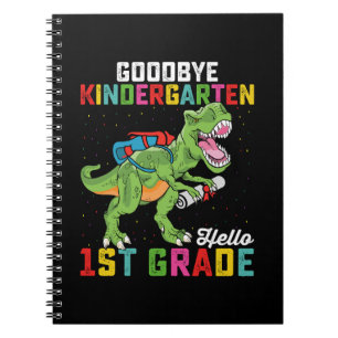 Caderno Espiral Tchau Jardim de Infância Olá 1ª Série Escola T Rex