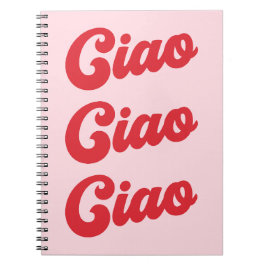 Caderno Espiral Tchau Texto Repetitivo