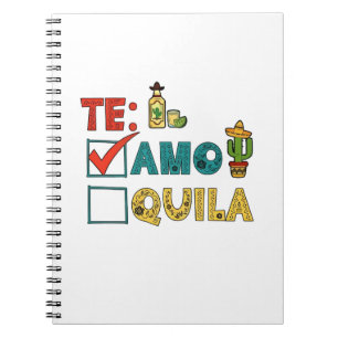 Caderno Espiral Te Amo Tequila Cinco De Mayo Funny