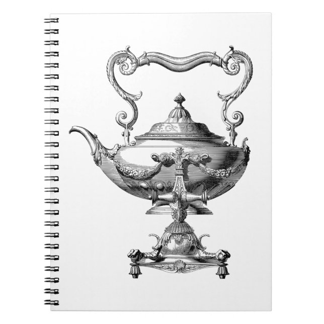 Caderno Espiral Tea Kettle Antiquado (Frente)