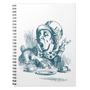 Caderno Espiral Tea party louco do Hatter