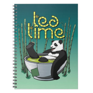 Caderno Espiral Tea Time Panda