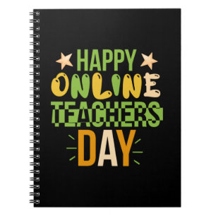Caderno Espiral Teacher Art Happy Online Teacher Day