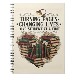 Caderno Espiral Teacher Journal Notebook | Turning Pages Heart