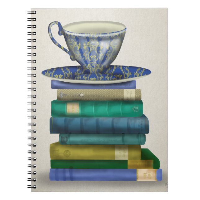 Caderno Espiral Teacup e Livros 3 (Frente)