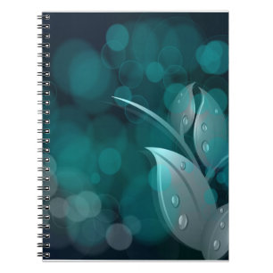 Caderno Espiral Teal Bokeh Folaves