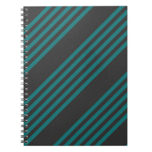 Caderno Espiral Teal e carvão cinco estilos