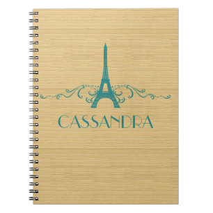 Caderno Espiral Teal French Flourish Notebook