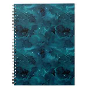 Caderno Espiral Teal Galaxy Series Design 5