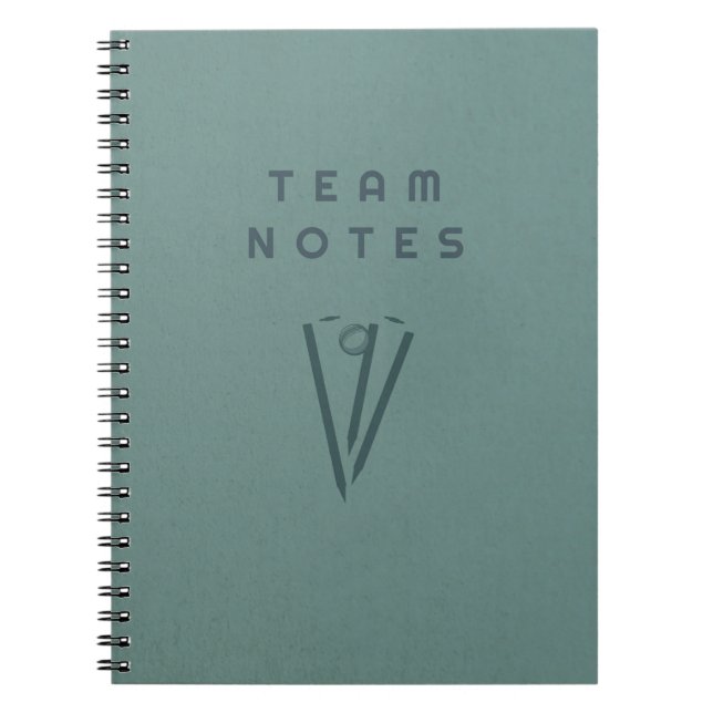 Caderno Espiral Team Notes - for Cricket Coaches, Players & Fans  (Frente)