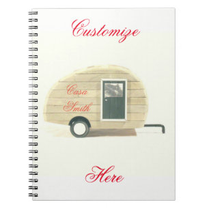 Caderno Espiral teardrop gypsy caravan casa