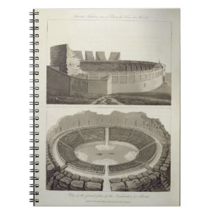 Caderno Espiral Teatro antigo, agora uma plaza de Toros, e uma