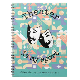 Caderno Espiral "Teatro é meu esporte"