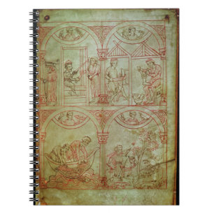 Caderno Espiral Tecelão do códice 507 fol.2r, sapateiro,