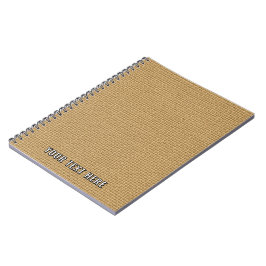 Caderno Espiral Tecido de juta natural com textura de juta persona