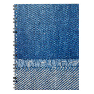 Caderno Espiral Tecido Jeans azuis Fundo, textura Denim