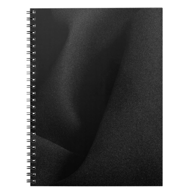 Caderno Espiral Tecido preto (Frente)