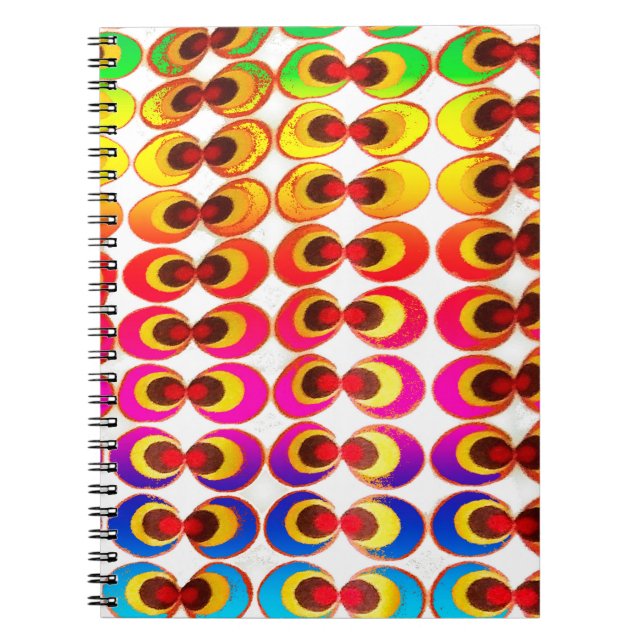 Caderno Espiral Tecido psicodélico (Frente)