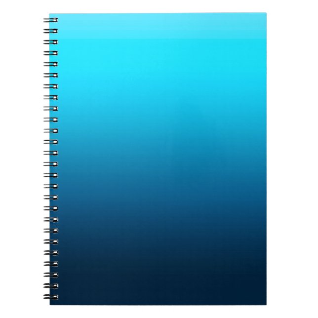 Caderno Espiral Tecla azul gradiente (Frente)