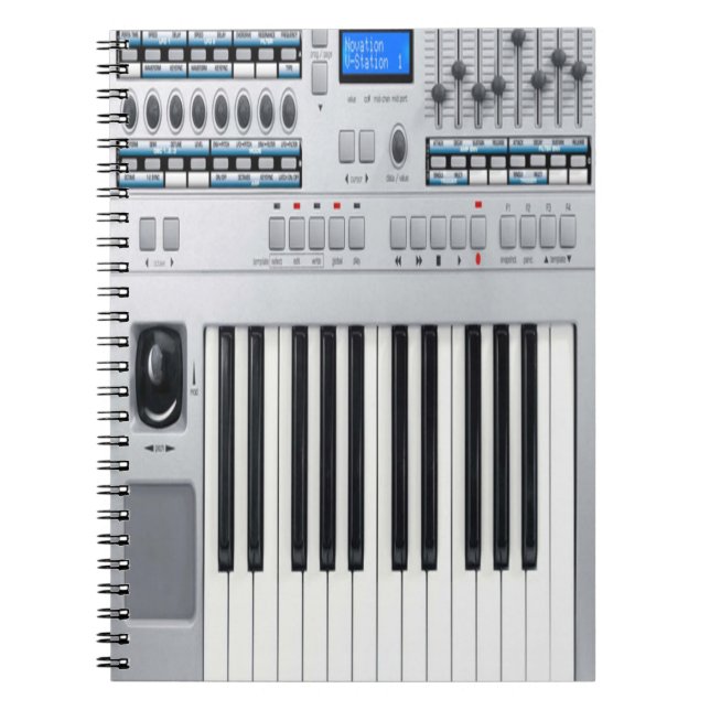 Caderno Espiral Teclado eletrônico (Frente)