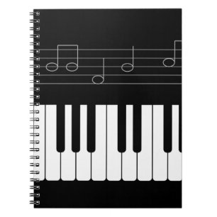 Caderno Espiral Teclado Piano
