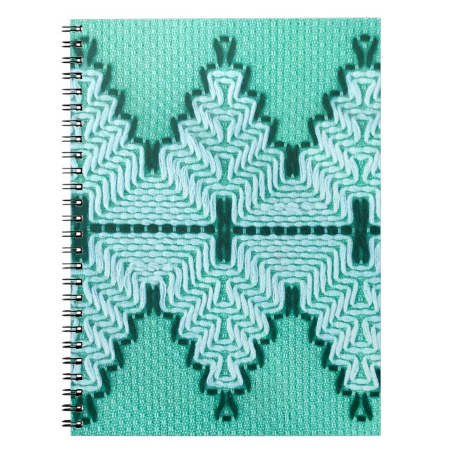 Caderno Espiral Técnica De Engate De Fios Têxteis Com Gráfico (Frente)