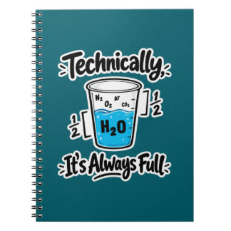 Caderno Espiral Tecnicamente Está Sempre Cheio Citação Divertida d