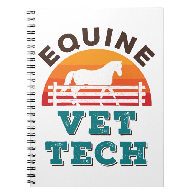 Caderno Espiral Técnico veterinário equino-veterinário de equinos  (Frente)