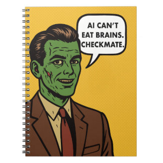 Caderno Espiral Tecnologia de IA Zumbi da Cultura Pop