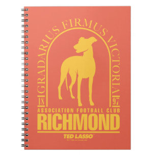 Caderno Espiral Ted Lasso   AFC Richmond Logotipo Dourado