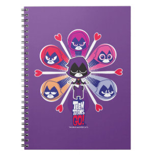 Caderno Espiral Teen Titans Go! Emoticlones da Raven