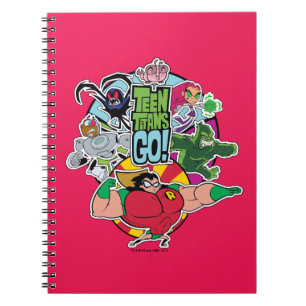 Caderno Espiral Teen Titans Go!   Equipe Gráfica de Grupo