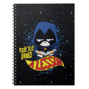 Caderno Espiral Teen Titans Go!   Raven "Aprendeu Uma Lição"