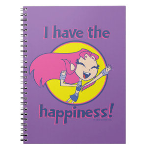 Caderno Espiral Teen Titans Go! Starfire "Eu Tenho a Felicidade"