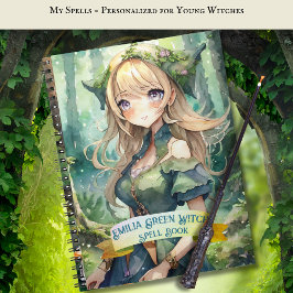 Caderno Espiral Teenage GREEN Witls Book Grimoire