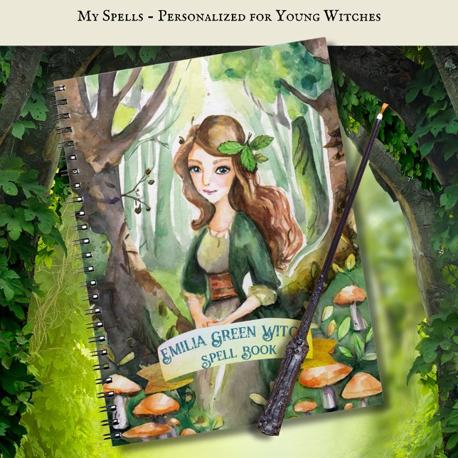 Caderno Espiral Teenage GREEN Witls Book Grimoire (Criador carregado)