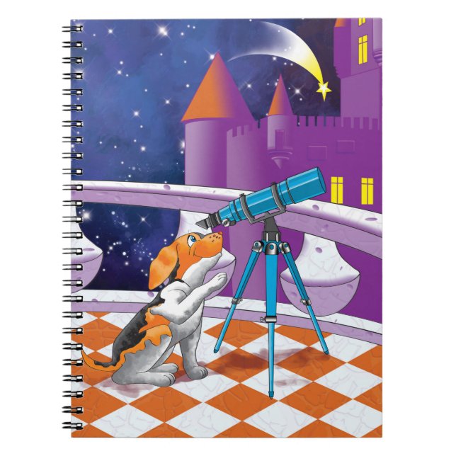 Caderno Espiral telescópio de cães (Frente)