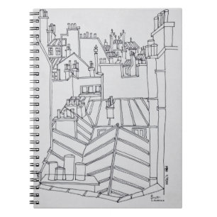 Caderno Espiral Telhados de Paris, França