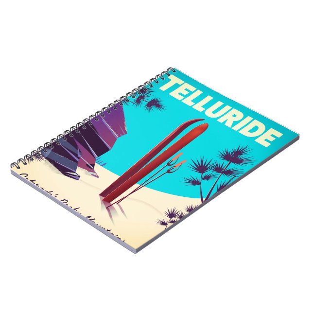 Caderno Espiral Telluride Esqui Montanhas Rochosas (Left Side)