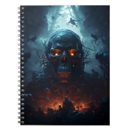 Caderno Espiral Tema Crânio Incrível Crânio Assustador do Hallowee