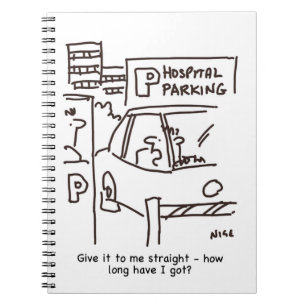 Caderno Espiral Tema de estacionamento de hospital