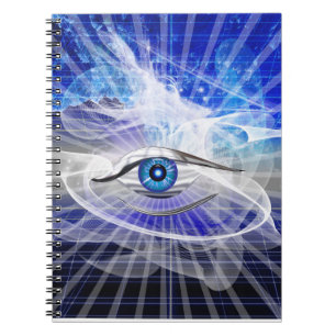 Caderno Espiral Tema dos olhos cosméticos místicos
